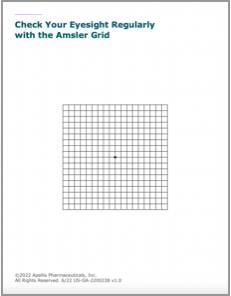 A picture of the Amsler grid