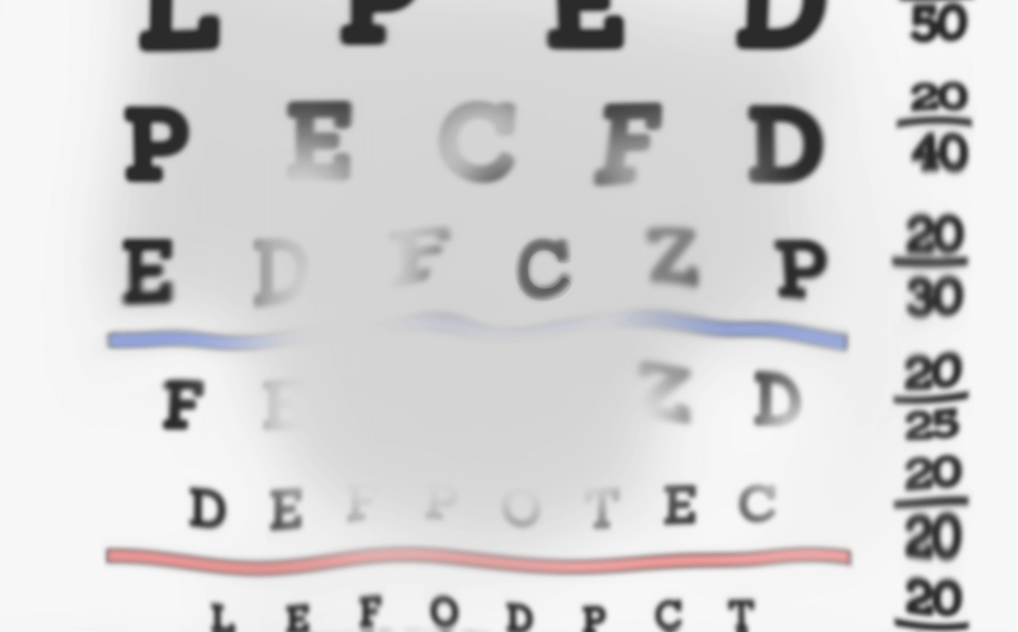 Eye chart: GA through a patient's eyes at 2 years